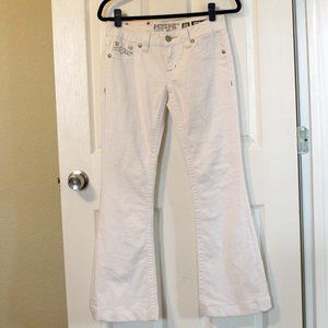Miss Me White Denim Flare Jeans 27